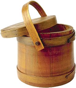 picture of antique leather lidded box